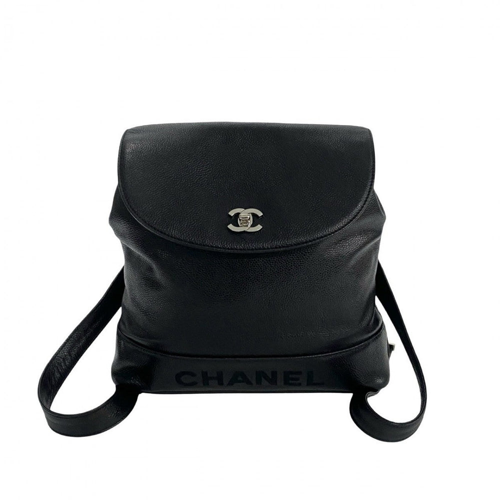 CHANEL Backpack Matt caviar skin black