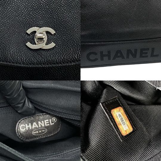 CHANEL Backpack Matt caviar skin black