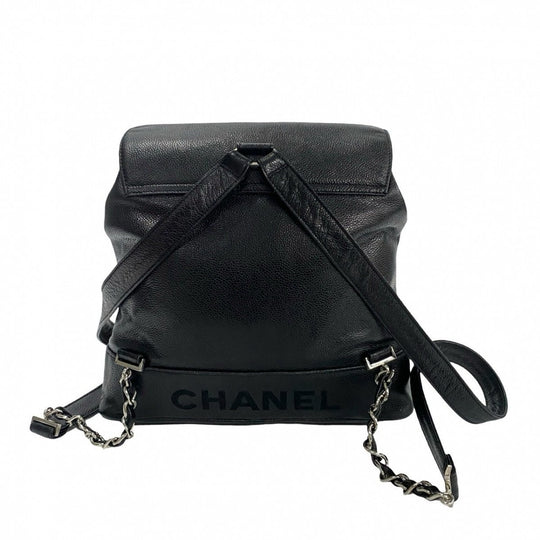 CHANEL Backpack Matt caviar skin black