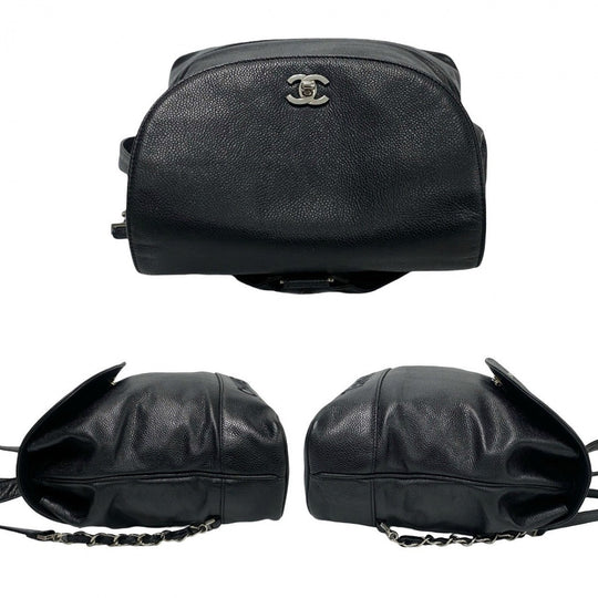 CHANEL Backpack Matt caviar skin black
