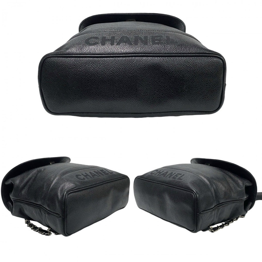 CHANEL Backpack Matt caviar skin black