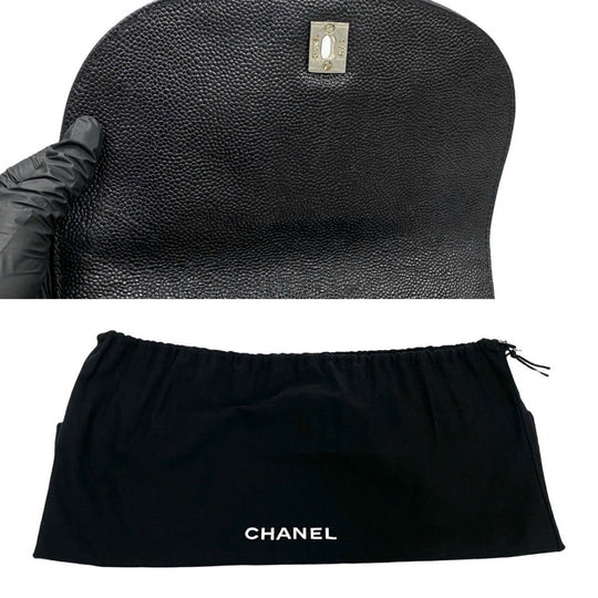 CHANEL Backpack Matt caviar skin black