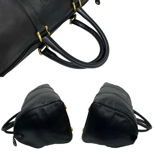 LOEWE Boston Duffel bag leather black logo anagram