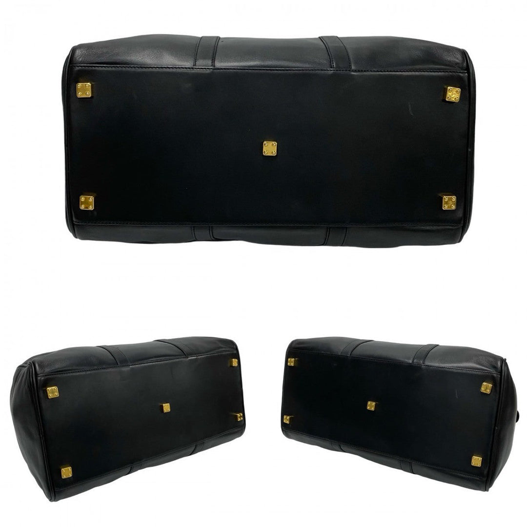 LOEWE Boston Duffel bag leather black logo anagram
