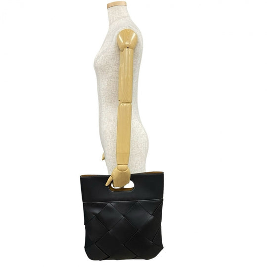 BOTTEGAVENETA Tote Bag leather black Maxi INTRECCIATO