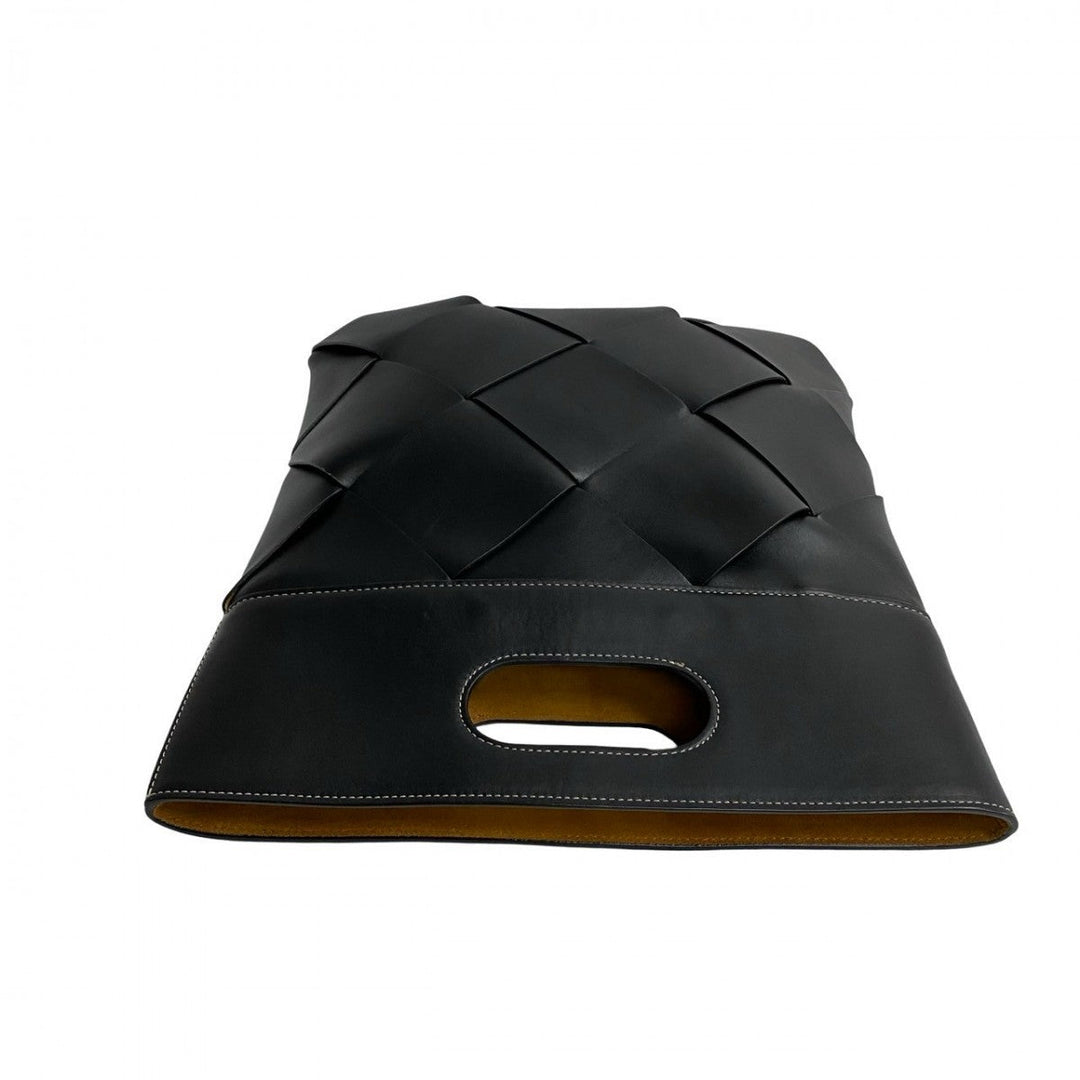 BOTTEGAVENETA Tote Bag leather black Maxi INTRECCIATO