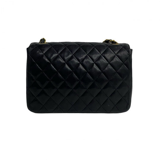 CHANEL Shoulder Bag lambskin black Matrasse