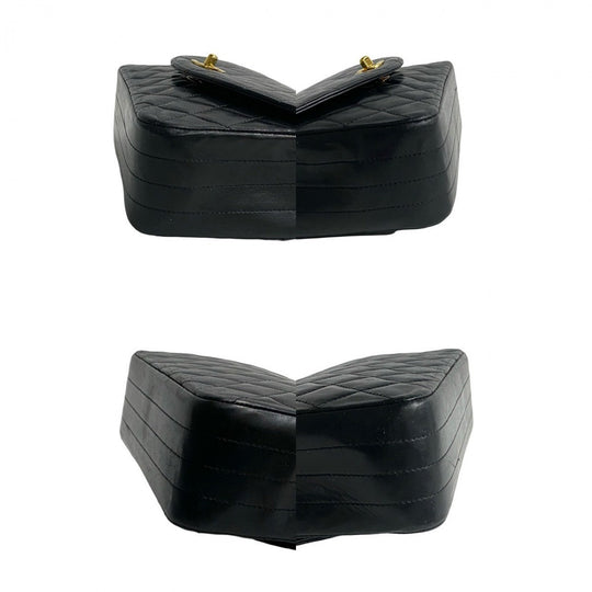 CHANEL Shoulder Bag lambskin black Matrasse