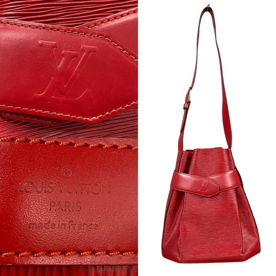 LOUIS VUITTON Shoulder Bag Epi Leather Red Epi Sac de Paul PM