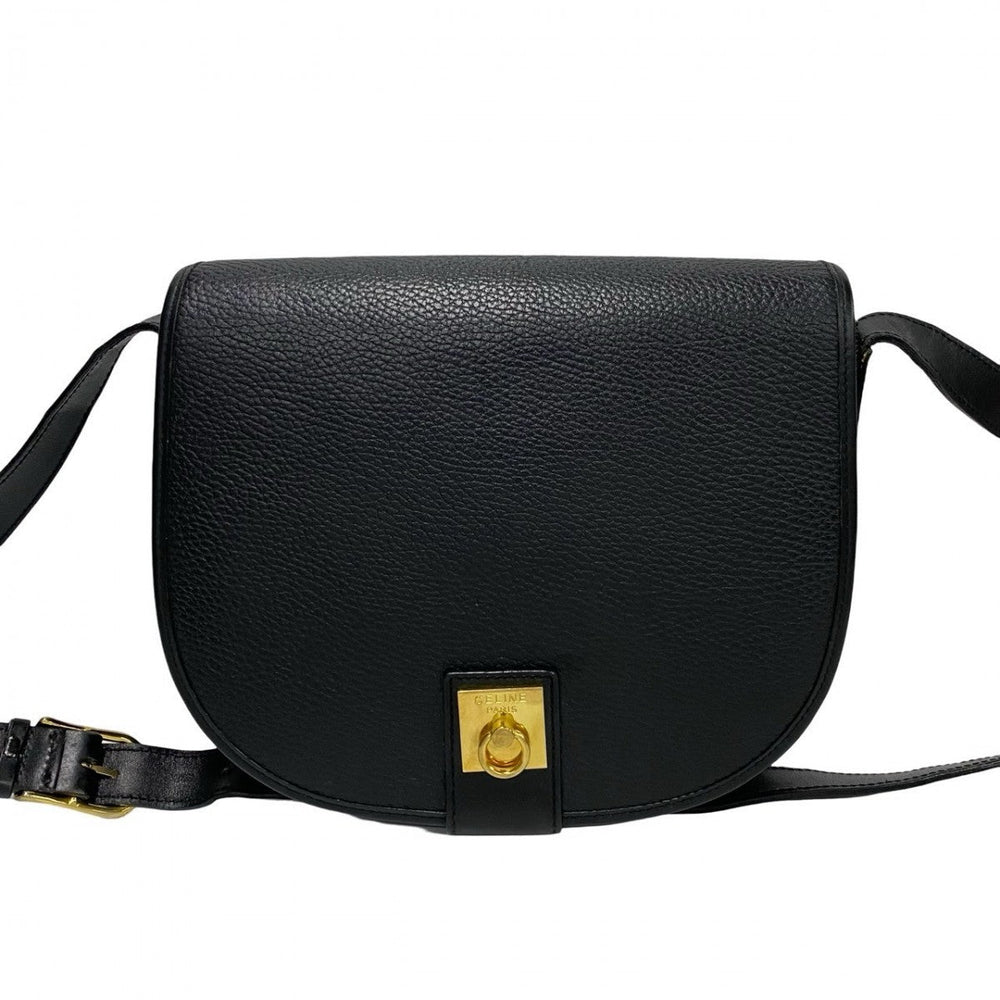 CELINE Shoulder Bag leather black