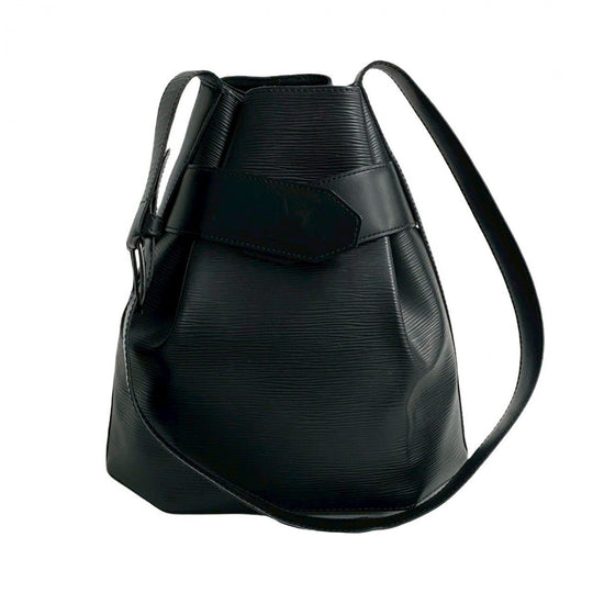 LOUIS VUITTON Shoulder Bag leather black Epi Sac De Paul PM