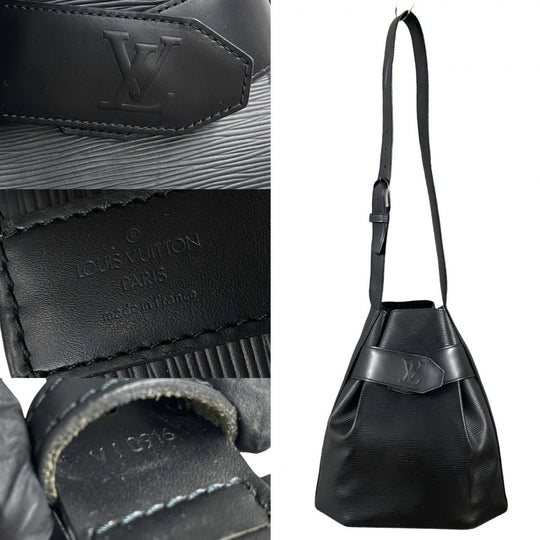 LOUIS VUITTON Shoulder Bag leather black Epi Sac De Paul PM