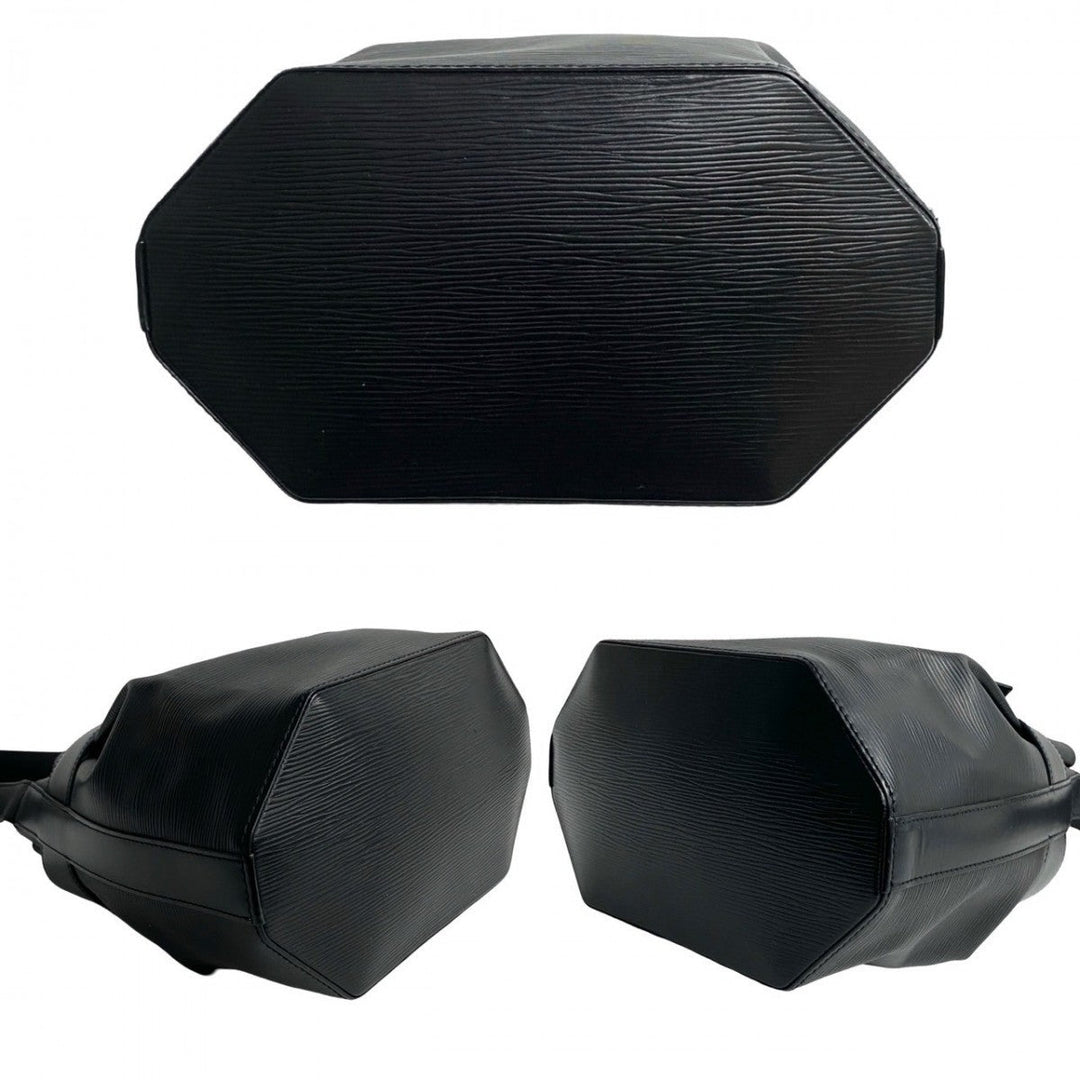 LOUIS VUITTON Shoulder Bag leather black Epi Sac De Paul PM