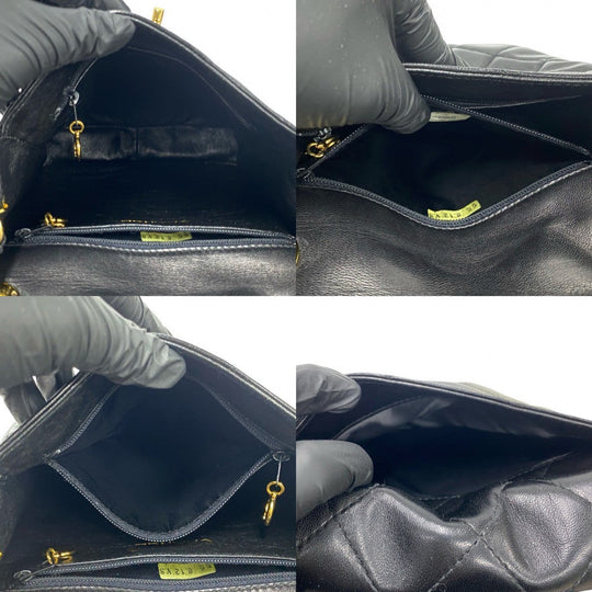 CHANEL Shoulder Bag lambskin black Matrasse