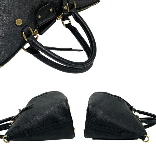 LOUIS VUITTON Shoulder Bag leather black Monogram Unplant Mazarine PM