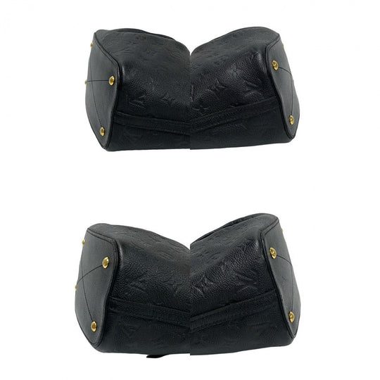 LOUIS VUITTON Shoulder Bag leather black Monogram Unplant Mazarine PM