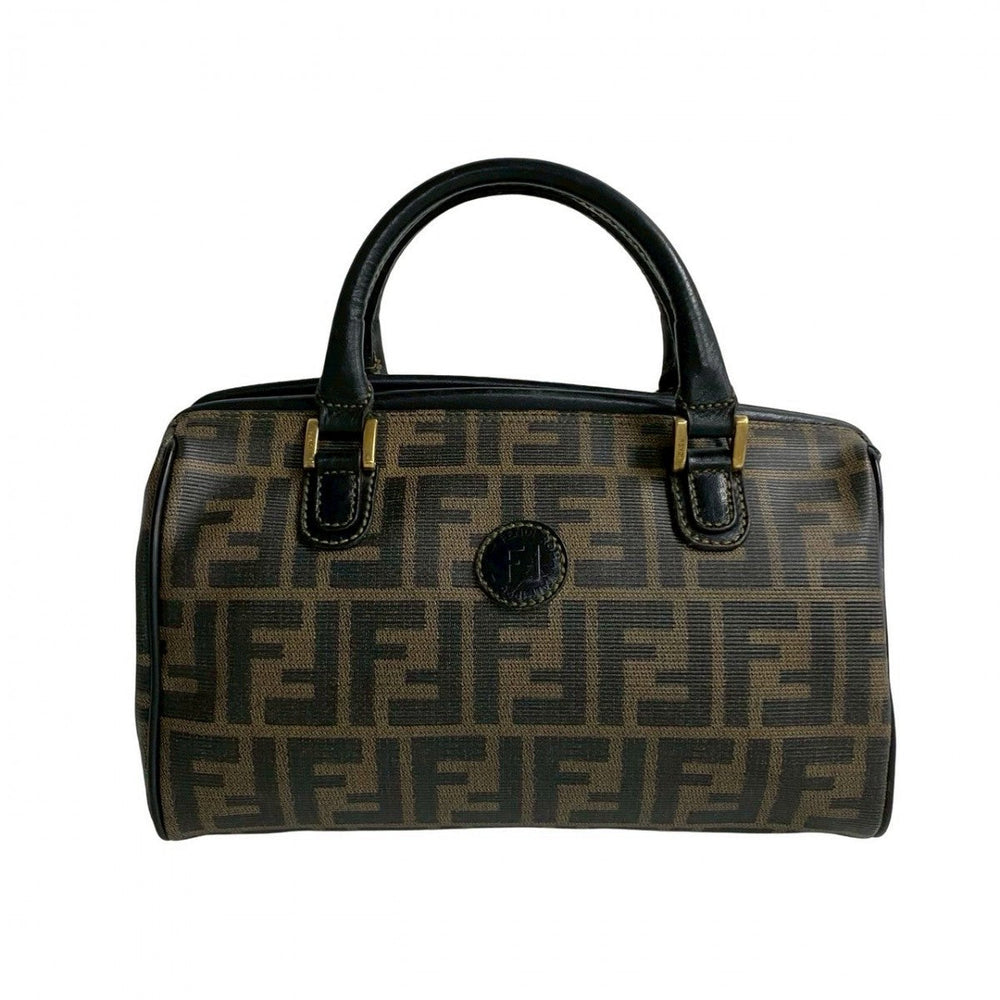 FENDI Handbag leather Dark brown