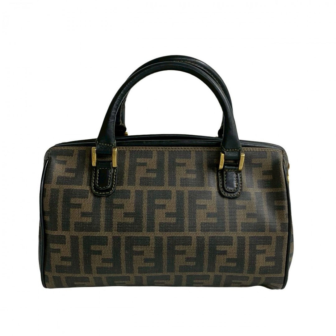 FENDI Handbag leather Dark brown