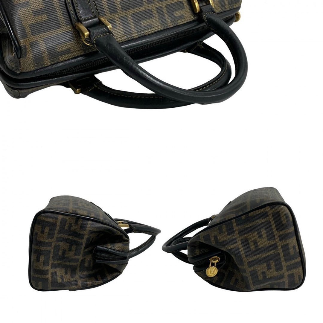 FENDI Handbag leather Dark brown