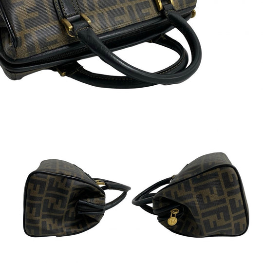 FENDI Handbag leather Dark brown