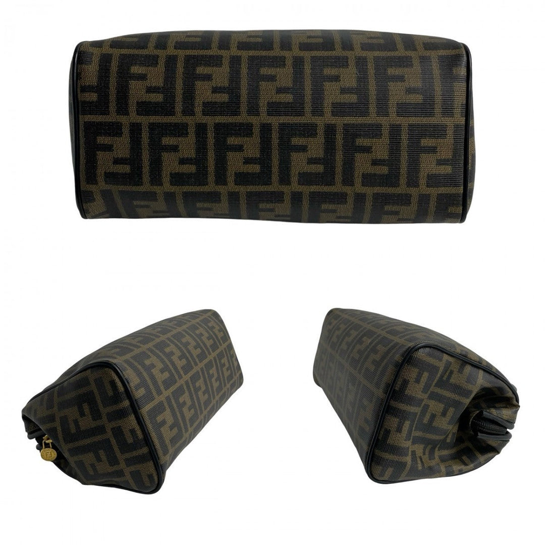 FENDI Handbag leather Dark brown
