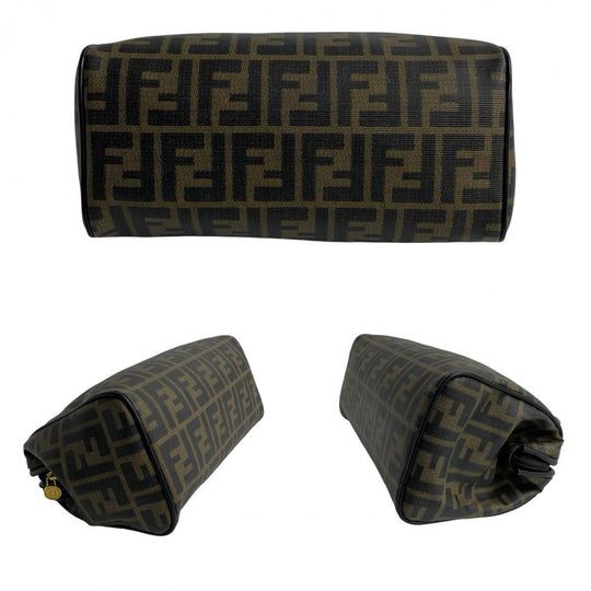 FENDI Handbag leather Dark brown