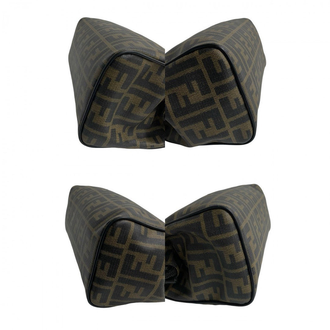 FENDI Handbag leather Dark brown