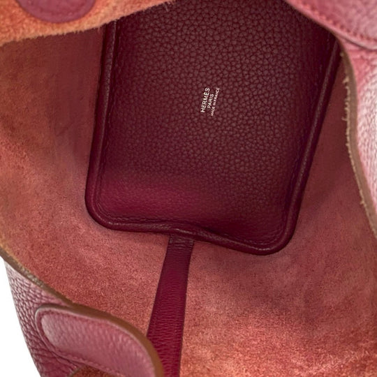 HERMES Handbag Taurillon Clemence pink Picotan Lock PM