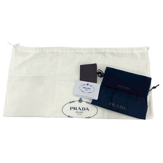 PRADA Shoulder Bag leather Navy