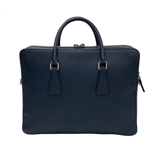 PRADA Shoulder Bag leather Navy