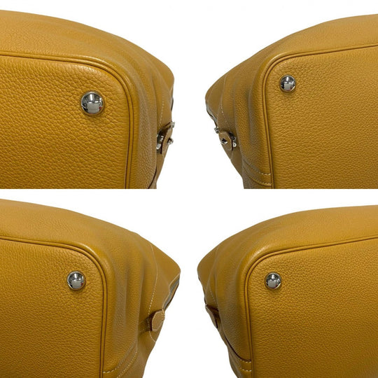 HERMES Handbag leather yellow Bolide Relax 45