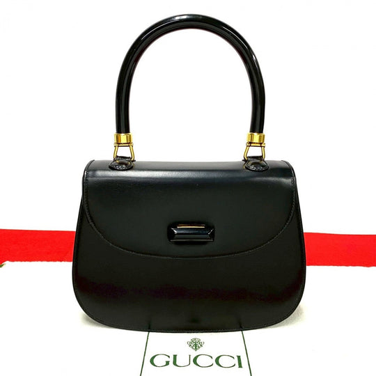 GUCCI Handbag leather black