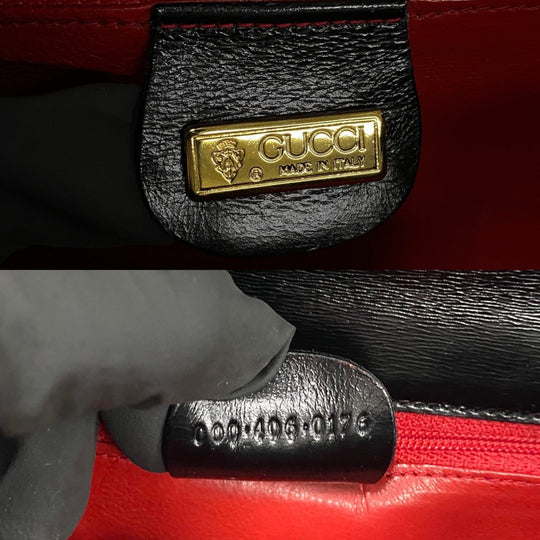 GUCCI Handbag leather black