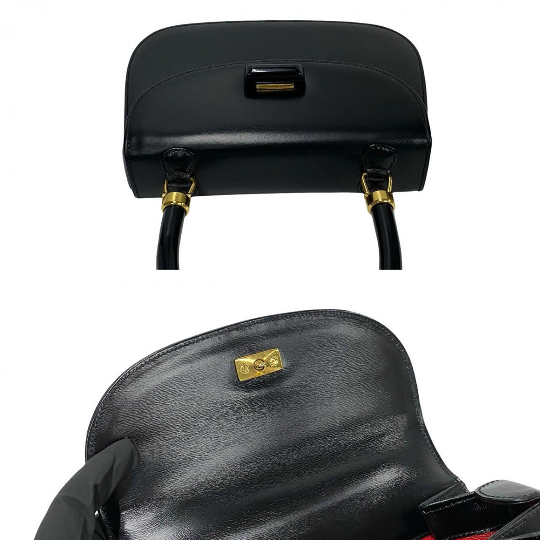 GUCCI Handbag leather black