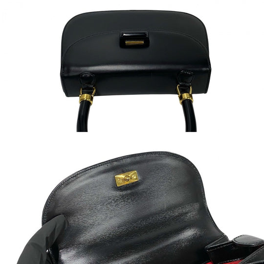 GUCCI Handbag leather black