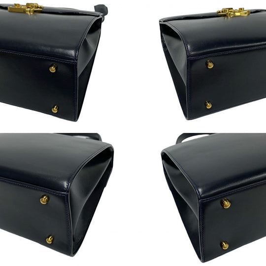 GUCCI Shoulder Bag leather Navy Ready lock