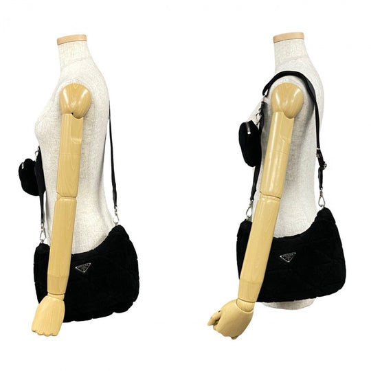 PRADA Shoulder Bag Mouton black
