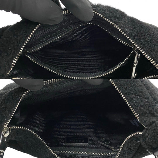 PRADA Shoulder Bag Mouton black