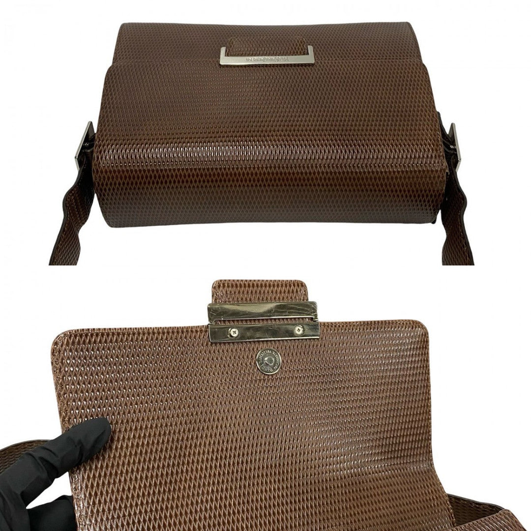 YVES SAINT LAURENT Shoulder Bag leather Brown