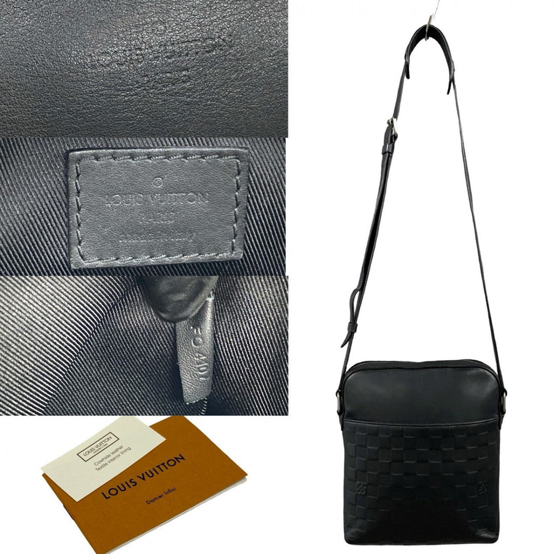 LOUIS VUITTON Shoulder Bag N23355 leather black Messenger bag Pochette District