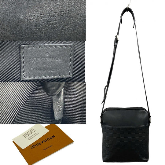 LOUIS VUITTON Shoulder Bag N23355 leather black Messenger bag Pochette District