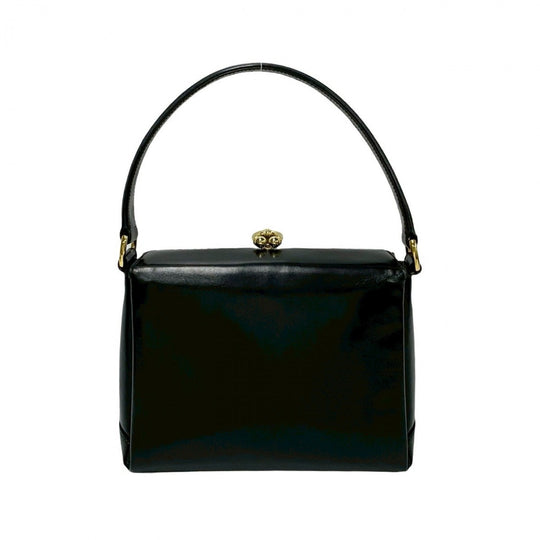GUCCI Handbag leather black Old Gucci