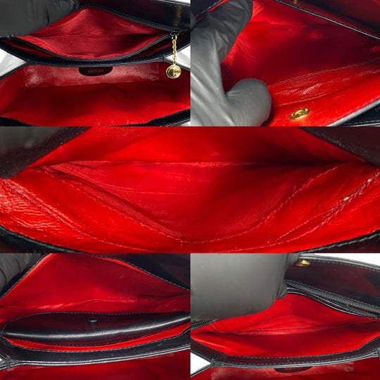GUCCI Handbag leather black Old Gucci