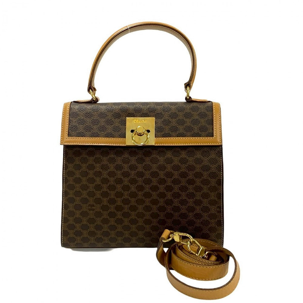 CELINE Shoulder Bag leather Brown