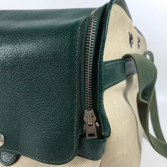 HERMES Shoulder Bag Leather , Leather/Coated Canvas beige Dog Dog Bag Sac de Transport pour Chien unisex(Unisex) Used Authentic