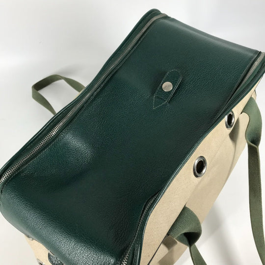 HERMES Shoulder Bag Leather , Leather/Coated Canvas beige Dog Dog Bag Sac de Transport pour Chien unisex(Unisex) Used Authentic