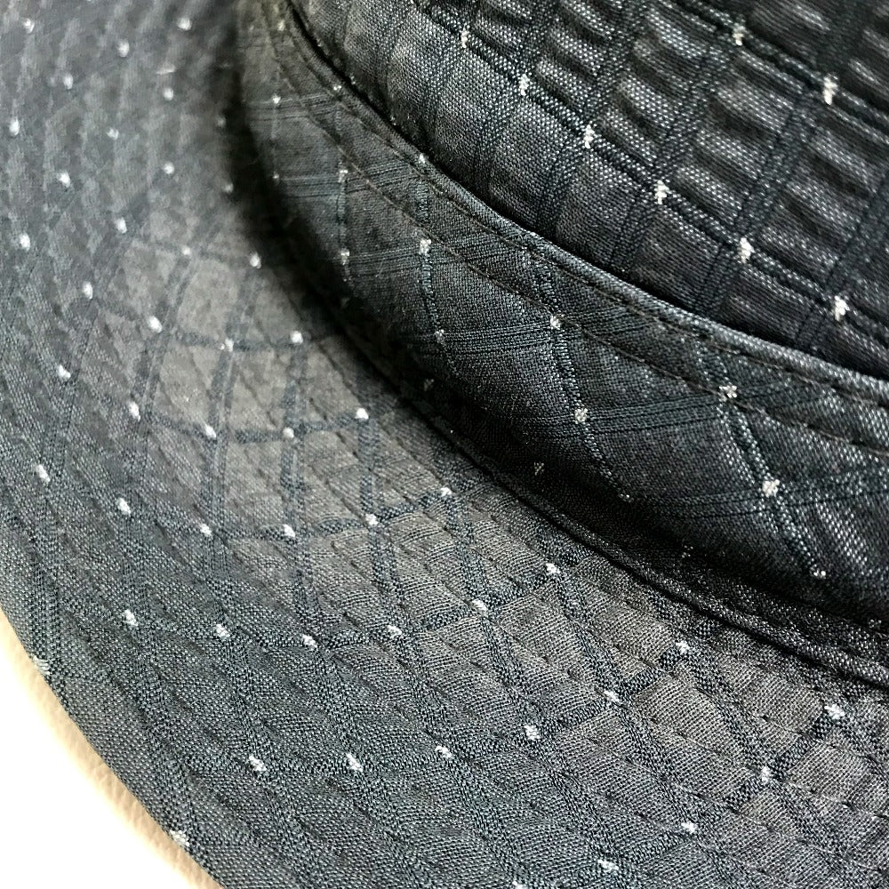 HERMES hat canvas gray quilting Dot Pattern unisex(Unisex) 59 Used Authentic