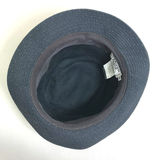 HERMES hat canvas gray quilting Dot Pattern unisex(Unisex) 59 Used Authentic