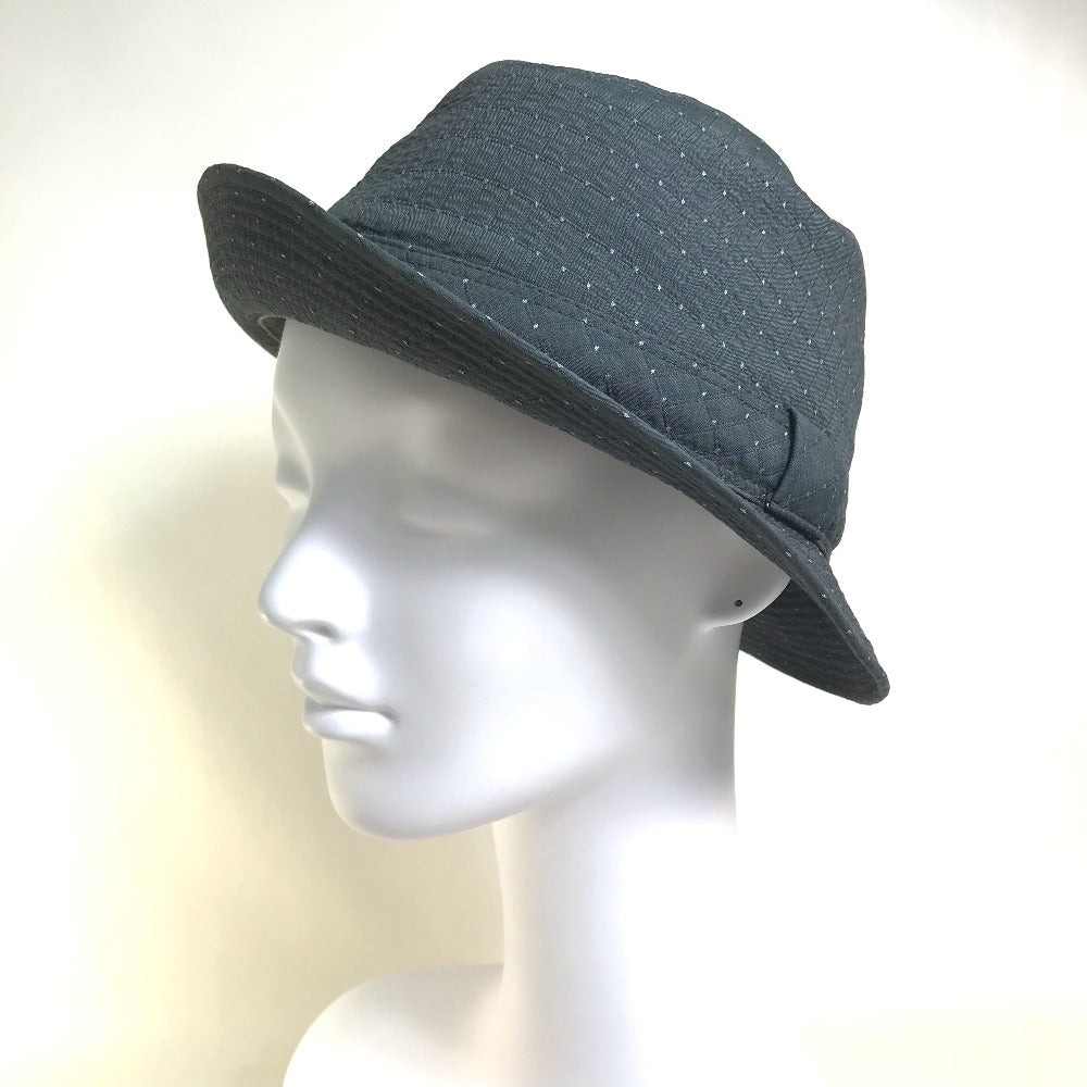 HERMES hat canvas gray quilting Dot Pattern unisex(Unisex) 59 Used Authentic