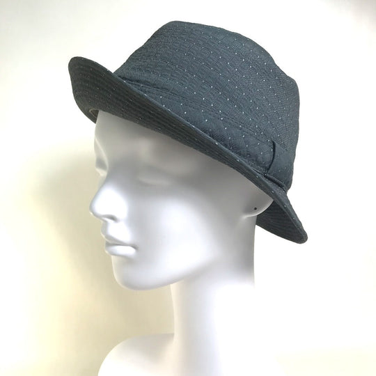 HERMES hat canvas gray quilting Dot Pattern unisex(Unisex) 59 Used Authentic